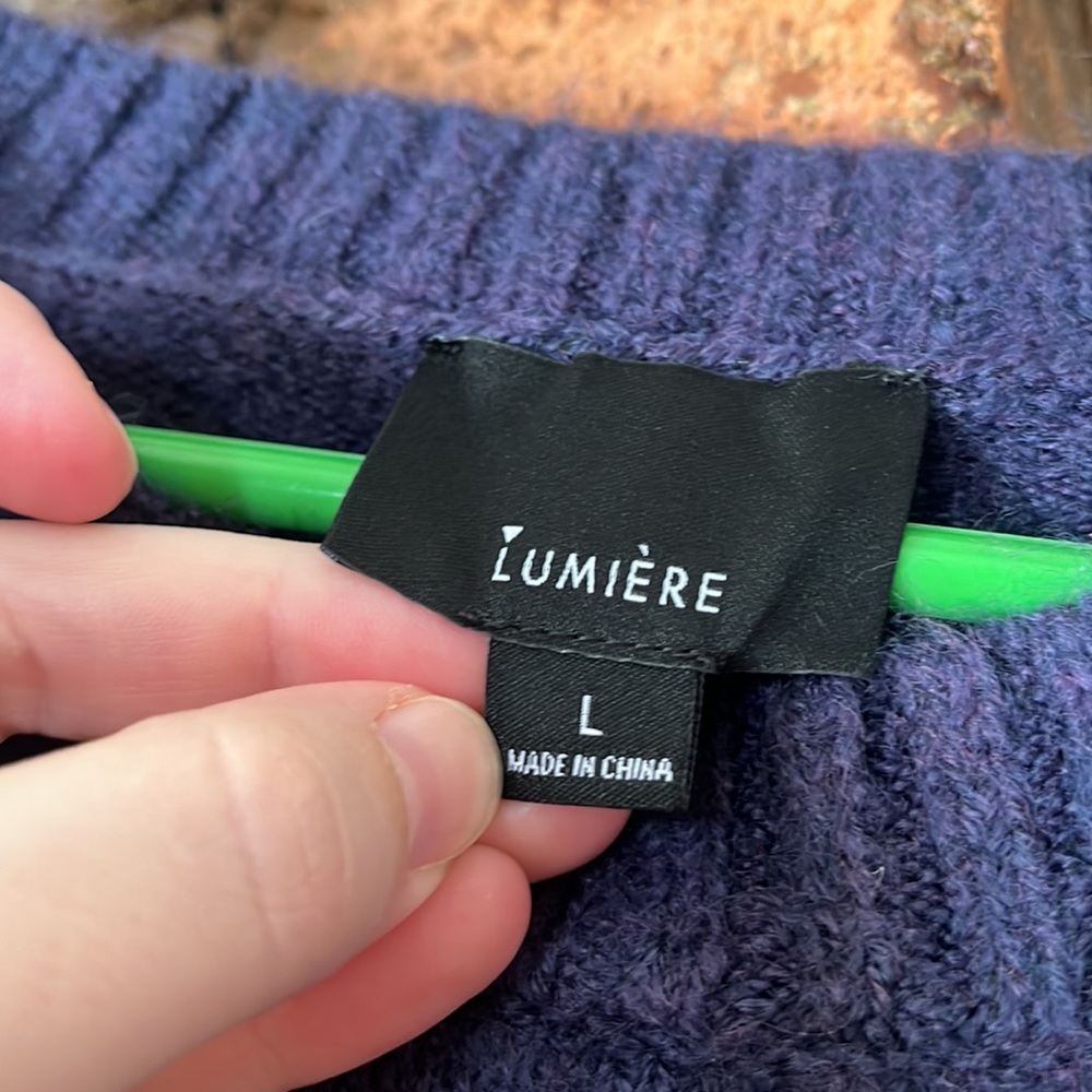 🌷NWT Lumiere Color Block Sweater with Balloon Sleeves 🌷 - Picture 3 of 6